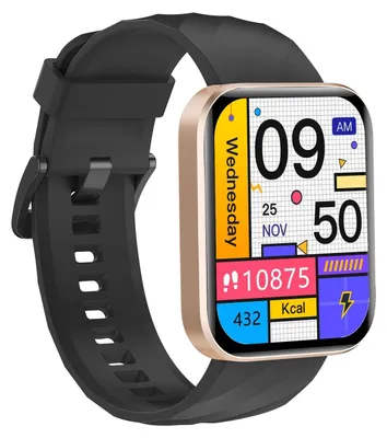 Zdjęcie produktu dla Inteligentny zegarek z funkcją telefonu, damski/męski, ponad 100 trybów sportowych, pulsometr, pomiar SpO2, monitorowanie snu, powiadomienia dla systemów Android i iOS, kolor: czarny, złoty