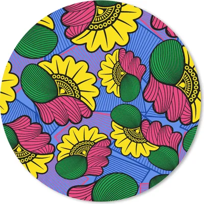 Produktbild von MuchoWow® Mauspad Mousepad Blumen - Muster - Afrika 50x50 cm - Mousepads - Maus Mat - Pad - Mausunterlage - Vinyl