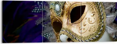 Produktbild von Bild auf Leinwand - Leinwandbild - Maske Gesicht Mysterium - 150x50cm - Wand Bild - Wanddeko - Leinwanddruck - Bilder - Kunstdruck - Wanddekoration - Leinwand bilder - Wandkunst - CA150x50-0147
