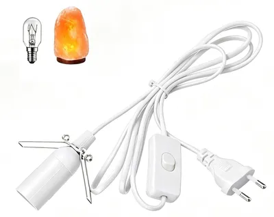 Immagine prodotto di Portalampada E14, supporto per lampada da 1,8 metri con cavo e interruttore, colore bianco