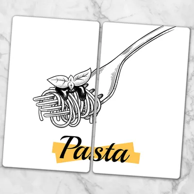 Produktbild von Glas-Herdabdeckplatten Glaskeramikkochfeld-Abdeckung Spritzschutz Glas 2x30x52 cm - Pasta