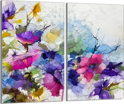 Produktbild von Herdabdeckplatten 2 teilig 30x52 Glaskeramikkochfeld Abdeckung Glas, Blumen Art.