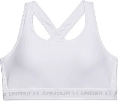 Produktbild von UNDER ARMOUR Crossback Mid Sport-BH Damen 100 - white/white/halo gray 1X