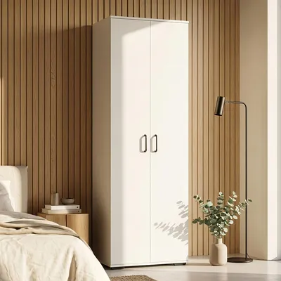 Produktbild von Kleiderschrank 'Chalvefted' mit 2 Türen 1 Stange 175 x 60 x 35 cm Weiß