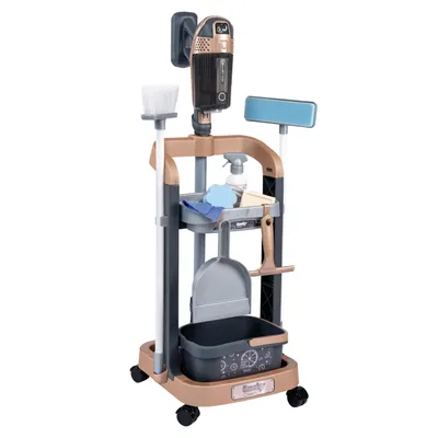 Produktbild von Smoby Rowenta Reinigungswagen mit Standstaubsauger - Kinder Putzwagen mit Zubehör, ab 3 Jahren