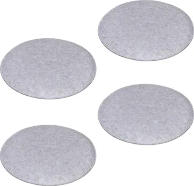 Produktbild von Sitzkissen JONITA aus Filzstoff, Stuhlkissen Sitzpolster Stuhlpolster, im 4er Set, mit Filzstoff in grau und Polsterung rund
