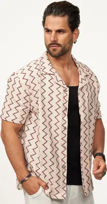 Produktbild von SOULSTAR Herren Kurzarmhemd im Vintage Summer-Look Herren Kurzarm Strick Polo-Hemd T-Shirt