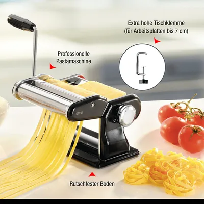 Produktbild von Profi-Pastamaschine PASTA PERFETTA NERO für Lasagne, Tagliolini, Tagliatelle