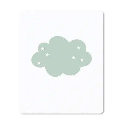 Produktbild von MuchoWow® Mauspad Mousepad Wolke - Mädchen - Jungen - Sterne - Pastell - Kind 30x40 cm - Mousepads - Maus Mat - Pad - Mausunterlage - Mausmatten