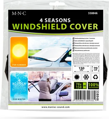Produktbild von MNC – Frostschutzdecke Auto L – 150 x 70 cm – 4 Jahreszeiten – Windschutzscheibenabdeckung – Anti-Hitze-Autofenster