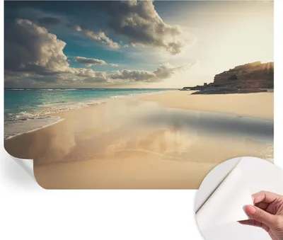 Produktbild von Selbstklebende Wandtapete - Dekorative Tapete für Wohnzimmer - Klebefolie für Wandbilder - Tapetenfolie für Wanddekoration - 208x146 cm - Sonnenküste