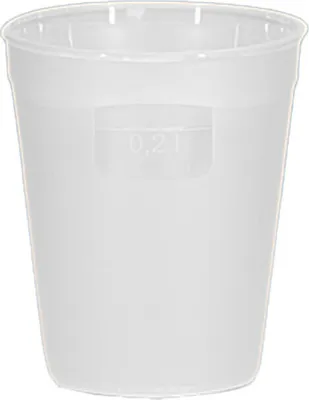 Produktbild von 150 Mehrweg Trinkglas 0,2 l Polypropylen Royal gefrostet 200 ml Transparent