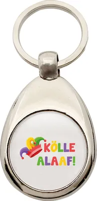 Produktbild von Huuraa Schlüsselanhänger Kölle Alaaf Narrenkappe Metall Schlüsselring Einkaufswagenchip Geschenkidee
