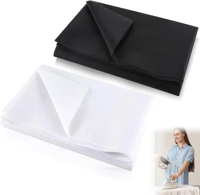 Produktbild von Bügeleinlage 300 x 100 cm, 2 Stück, zum Basteln, schwarz und weiß, Polyester