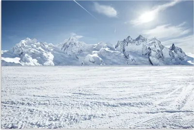 Produktbild von MuchoWow® Poster Verschneite Berge in der Schweiz 30x20 cm - Plakate - Print