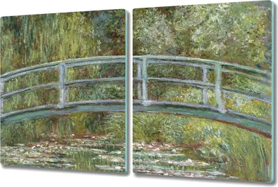 Produktbild von Glas Schneidebrett Herdabdeckplatten Schneideplatten - 2x 40x52 cm - Brücke See bild