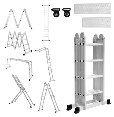 Produktbild von 4x4 Mehrzweckleiter 470 cm 6 in 1 Aluleiter