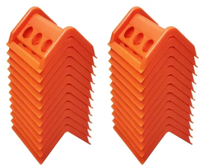 Produktbild von Eckenschutz – Schlagfest – Eckenschutz für Tische – Eckenschutz für Transportgüter – Polyethylen – Sichtbarkeit: Orange – Verpackungsband zur Sicherung – Ladungssicherer