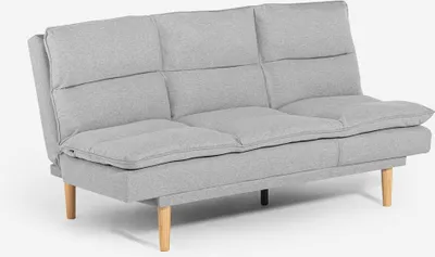 Immagine prodotto di Divano letto Click Clack a 2 posti con schienale regolabile Livra - Grigio