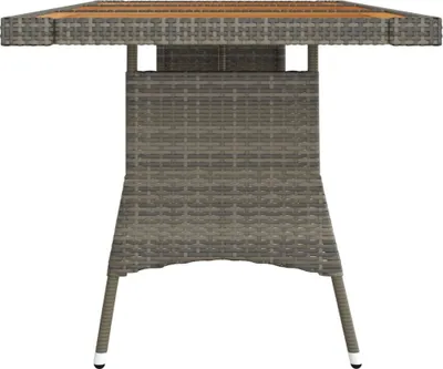Obrázek produktu pro vidaXL Zahradní stůl šedý 160x70x72 cm Poly ratan a masivní dřevo akácie