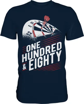 Produktbild von Vintage Dart Dartscheibe 180 Darts T-Shirt – Navy / 5XL