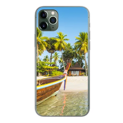 Produktbild von MuchoWow® Handyhülle Schutzhülle Hülle für iPhone 11 Pro Max Strand - Kajak - Sommer Silikon Softcase Handy Hülle - Schutz