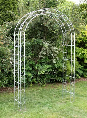 Obrázek produktu pro DanDiBo Rose Arch pozinkovaný Šířka 140 cm Kulatý oblouk žárově pozinkovaný odolný proti povětrnostním vlivům Pevný masivní železný oblouk Vine Aid