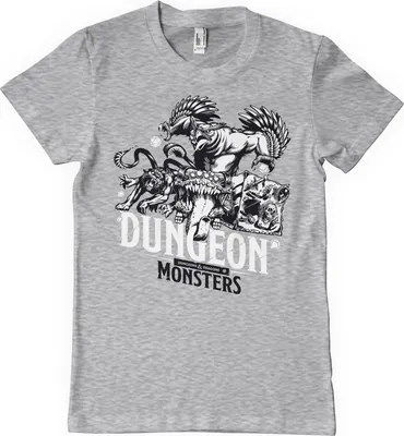 Produktbild von Dungeon Monsters T-Shirt - Medium - HeatherGrey