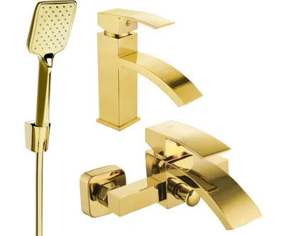 Zdjęcie produktu dla Mexen Libra R62 zestaw wannowy, złoty - 745103R62-50