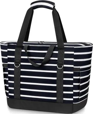 Immagine prodotto di Borsa da spiaggia isolante di grandi dimensioni – Borsa termica multifunzionale per il pranzo, da utilizzare al lavoro, per fare la spesa, per picnic e attività all'aperto
