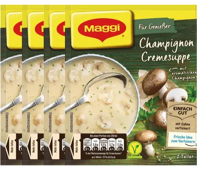 Immagine prodotto di Maggi For Gourmets Crema di funghi fine e cremosa 51g confezione da 4 pezzi