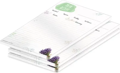 Produktbild von PRICARO Rezeptblock "Bouquet", A4, 25 Blatt, 3 Stück