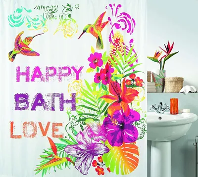 Obrázok produktu pre Sprchový záves Spirella Anti-Schimmel „Formentera“ antibakteriálny, prateľný, vodotesný polyester 180 x 200 cm