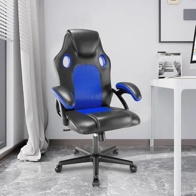 Produktbild von Bürostuhl Daytona ECO Blau, höhenverstellbar, 120 kg, 5 Rollen, Sitzhöhe 42-52 cm