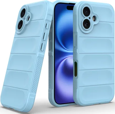 Produktbild von Handyhülle für iPhone 16 Weich TPU Silikon Stossfest Anti-rutsch Hülle Blau
