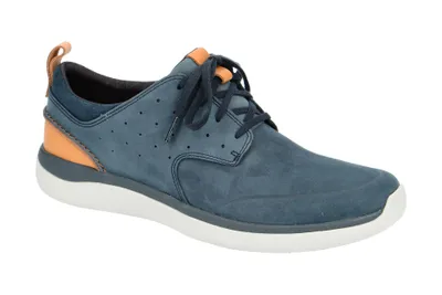 Zdjęcie produktu dla Clarks GARRATT LACE buty męskie - wygodne sznurowane buty niebieskie NOWOŚĆ