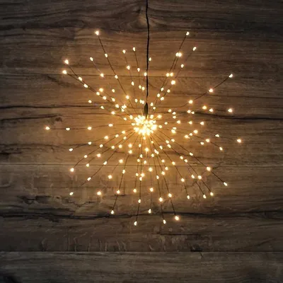 Produktbild von Lights4Christmas LED-Polarstern Sputnik 200 LED warmweiss außen 50 cm schwarz