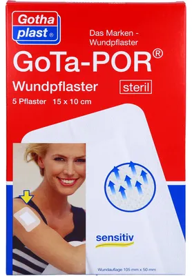 Obrázek produktu pro GoTa-POR náplasti na rány sterilní 150mmx100mm, 5 náplastí