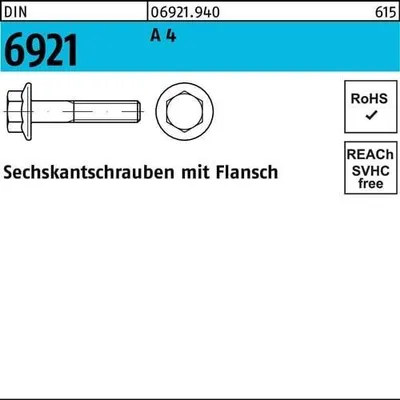 Produktbild von Reyher  6kt.schr. mit Flansch DIN 6921 A 4 M 8x16 (200 Stück)