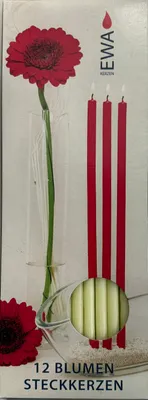 Produktbild von Blumensteckkerzen 12er Ø 9 x H 300 - eierschale