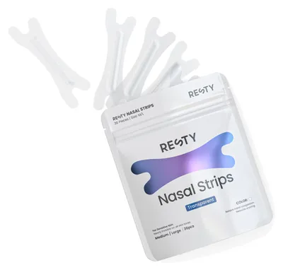 Image de Bandelettes nasales transparentes Resty sport et sommeil 36 pièces