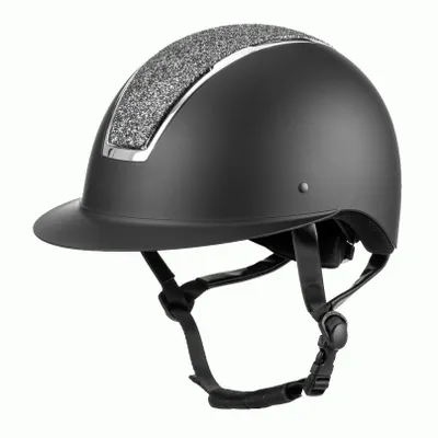 Produktbild von USG Reithelm "Comfort Jewel" schwarz Mitteltstück mit Glitzer besetzt Reitkappe M (55-57)