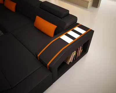 Produktbild von Design Ecken Big Polster Eck Sofa Couch XXL Leder Sofas Garnitur Wohnlandschaft