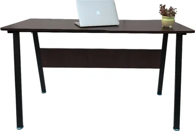 Image de Table d'ordinateur bureau Tough - 130 cm de large - bois marron métal noir