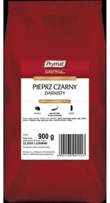 Zdjęcie produktu dla Pieprz czarny ziarnisty 900g Prymat Gastroline