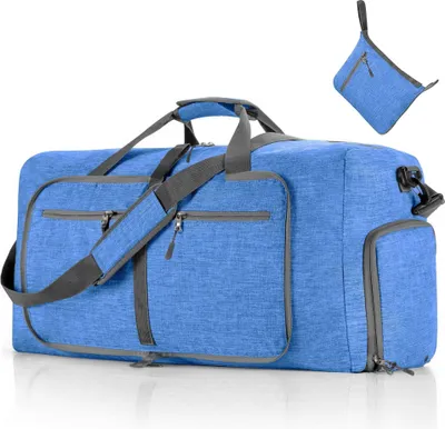 Produktbild von Faltbare Reisetasche, großes Reisegepäck mit Schuhfach und Schultergurt, wasserdicht, Übernachtung, Tasche für Reisen, Camping, Fitnessstudio