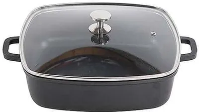 Produktbild von AluChef® Bräter, quadratisch 28 cm x 28 cm / schwarz