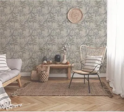 Image de Jette Joop papier peint fleuri papier peint intissé effet paillettes vert argent blanc 10,05 m x 0,53 m