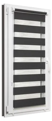 Obrázek produktu pro Univerzální roleta den a noc 60x150 cm, tmavě šedá barva, montáž 3 v 1
