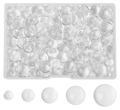Productafbeelding van Glazen steentjes - Kleurrijke decoratiesteentjes - Voor decoratie en knutselen - 150 stuks, transparant, kleurrijk